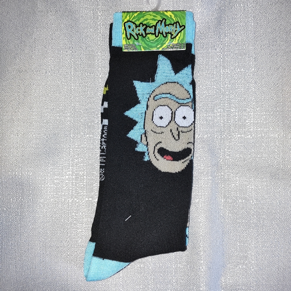 Rick and Morty 2 Pair Socks NEW